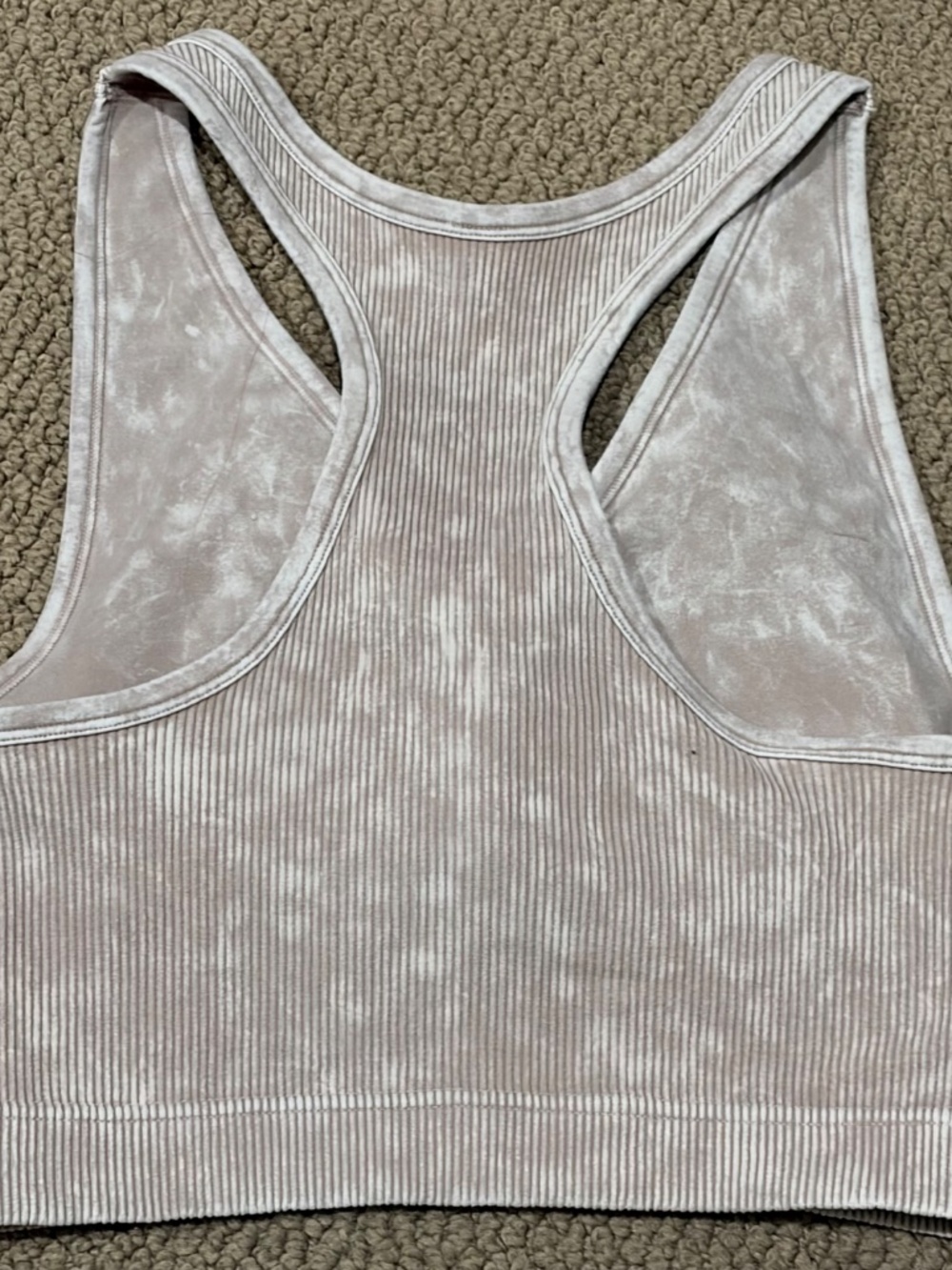 NEW ZENANA MINERAL WASHED RIBBED CROPPED SEAMLESS BRA PADDED TANK TOP V NECK - Picture 3 of 8